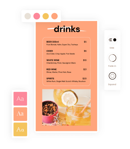 Digital signage template