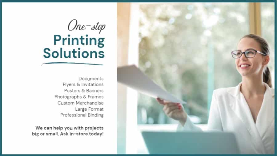 Digital signage template